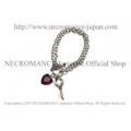 【ネクロマンス NECROMANCE】 ハート&キー チャームブレスレット Heart and Key Charm Bracelet 鍵 薔薇