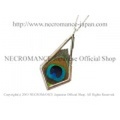 【ネクロマンス NECROMANCE】 リアルピーコックフェザードロップティアーネックレス Real Peacock Feather Drop Tear Necklace 孔雀 羽根 涙