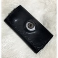 【ネクロマンス NECROMANCE】【限定受注生産】 レザー義眼キーケース Leather Glass Eye Key Case ＜ヘーゼル/Hazel/茶色＞ 目玉 本革