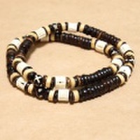 【メール便OK】ココナッツ＆フィッシュボーンネックレス