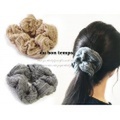 【メール便OK】シュシュ　ニット製ナチュラルなシンプルボリューミーシュシュ　ヘアゴム　ヘアアクセサリー　　全2カラー