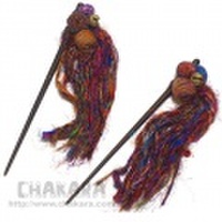 【メール便OK】ネパールシルク・かんざし