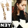 【メール便可】NEY 英字メッセージ ピアス アクセサリー