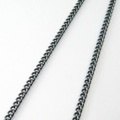 【送料無料】 純チタンネックレスチェーン　キヘイ(喜平)・グレー　3.5mm幅/70cm D70GF