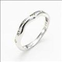 【送料無料】　Plus-プリュス-K10ホワイトゴールドダイヤモンドリング