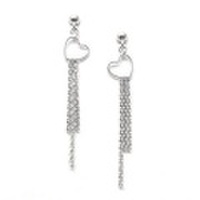 【即日発送可！爽やかに揺れる3連チェーン！】 K14ホワイトゴールド 地金ピアス PEWG047