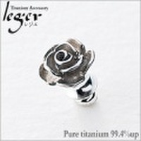 【宅配便のみ】 純チタンピンブローチ　バラ　PBG141