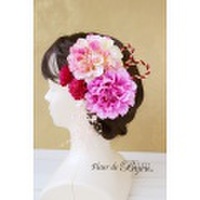 【定形外OK】【ダリア全７色！クリップタイプ】和装用　豪華ヘッドパーツ７点セット　ダリア＆マム【耀】