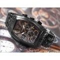 エルジン ELGIN 腕時計 クロノグラフ FK1215B-B ブラックIP メタルベルト