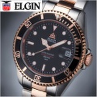 エルジン ELGIN 腕時計 機械式（自動巻き） メンズ/20気圧ダイバーズ コンビネーション x ブラック FK1405PS-B【送料無料】