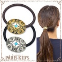 オーバル ボヘミアン メタル コンチョ ヘアゴム hrtrd