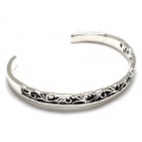 オープンワーク・シルバーバングル/b009