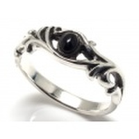 オニキス・パルメットシルバーリング/r050