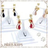 カラー シルエットキャット イヤリング ねこ hrtrd ymgir josim