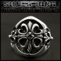 クリックポストのみ送料無料！シルバーリング 指輪 クロス 十字架 シルバー925 Silver ring cross silver (ID sr0767k1)
