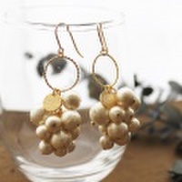 コットンパールボリュームピアス