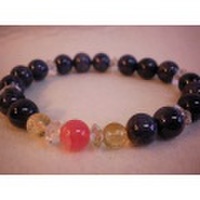 サファイア・インカローズ・シトリン・水晶・ブレスレット