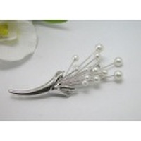 シルバー あこやパールブローチ 真珠13個付き