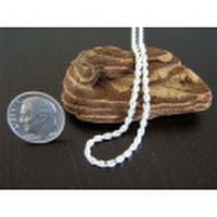 シルバー925 2mm幅カットフレンチロープチェーン40cm　1025/40#40