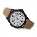 スイスミリタリー SWISS MILITARY 腕時計 CLASSIC TEXTILE ML387 3針 ホワイト 35mm ベージュテキスタイルベルト