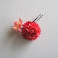 ダリアの髪飾り　Uピン