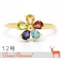 ドレスアドレス(dress a dress) マルチカラーリング K18YG 12号 [18金イエローゴールド 指輪 花 フラワー]