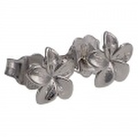 ハワイアンジュエリー / 14ｋホワイトゴールド ミニプルメリアピアス