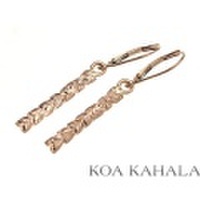 ハワイアンジュエリー / オーダーゴールドプルメリアマイレリーフピアス　KOA KAHALA