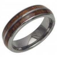 ハワイアンジュエリー 6mm2ラインコアウッドリング