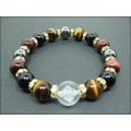 パワーストーン京屋オリジナル/戦国武将家紋　武田信玄ブレスレット　オニキス水晶　パワーストーン
