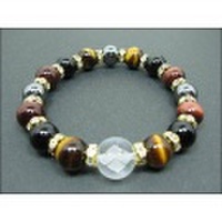 パワーストーン京屋オリジナル/戦国武将家紋　武田信玄ブレスレット　オニキス水晶　パワーストーン