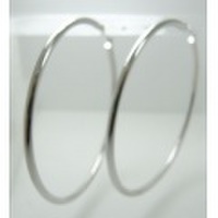 フープピアス　パイプサイズ　2mm×50mm　K14WG[14金ホワイトゴールド]