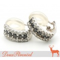 ブラックダイヤ ダイヤ イヤリング K18WG D:0.51 D:0.51 [ダイヤモンド 18金ホワイトゴールド]