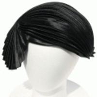 ブランド-OPHELIE HATSヘアアクセサリー◆サテンプリーツクラシカルヘッドドレス◆ブラック