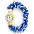 ブルービーズブレスレット腕時計