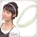 ヘアバンド ヘッドバンド パール 編み込み ゴム ヘアアクセサリー ヘアアクセ josim