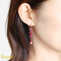 ミハエルネグリン　トリプルフラワーフックピアス