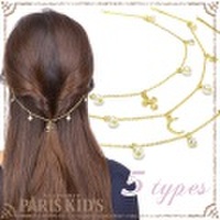モチーフ パール バック チェーン ヘアピン josim