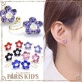 ラージ ラインストーン フラワー イヤリング パリスキッズ本店 原宿 pariskid’s 公式 通販 安い ymgir