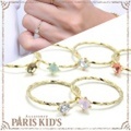 一粒 ラインストーン の シンプル リング パリスキッズ本店 原宿 pariskid’s 公式 通販 安い hrtrd josim