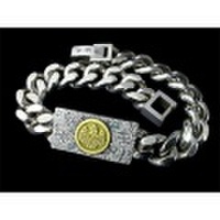 家紋ブレスレット・生粋・ゴールドエンブレム・松コース