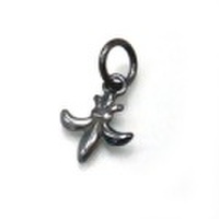 純チタンペンダントトップ　ゆり・グレー T37G