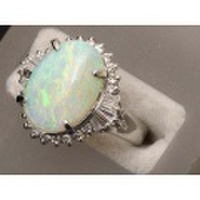 新着値下げ【ＰＴ900プラチナ】指輪　リング　オパール　ダイヤモンド0.67ｃｔ　13号　7.8ｇ　レディース　03972-0