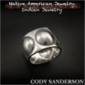 新品　コディ サンダーソン／Cody Sanderson　リング　18号　 インディアンジュエリー　シルバー925　ナバホ族　ユニセックス Cody Sanderson Moon Sweet Pea Ring Size US#9 Native American Indian Jewelry Sterling Silver Navajo (ID na3185r73)