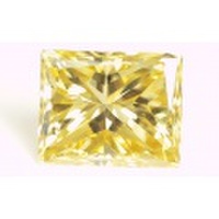 天然イエローダイヤモンド ルース(裸石) 0.221ct, Fancy Intense Yellow (ファンシーインテンスイエロー), VS1, プリンセスカット