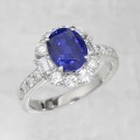 非加熱サファイア 2.94ct リング・指輪 12号 Pt900プラチナ GIA GTL鑑別書 【中古】 (260698)