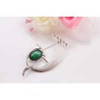 有田焼ブローチ グリーン