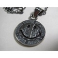 (ピービーディー) P.B.D PEACE MARK PENDANT 10￠ SMALL FACE ピースマーク(スマイル) コインペンダント・ネックレス(10セント硬貨)約50cm