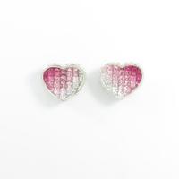 750WG／K18WG ピンクサファイヤピアス