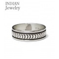 INDIAN JEWELRY ナバホ族アーティストの作品『NAVAJO STAMPED SILVER RING Bruce Morgan』【アメカジ・ネイティブ】IJ-101